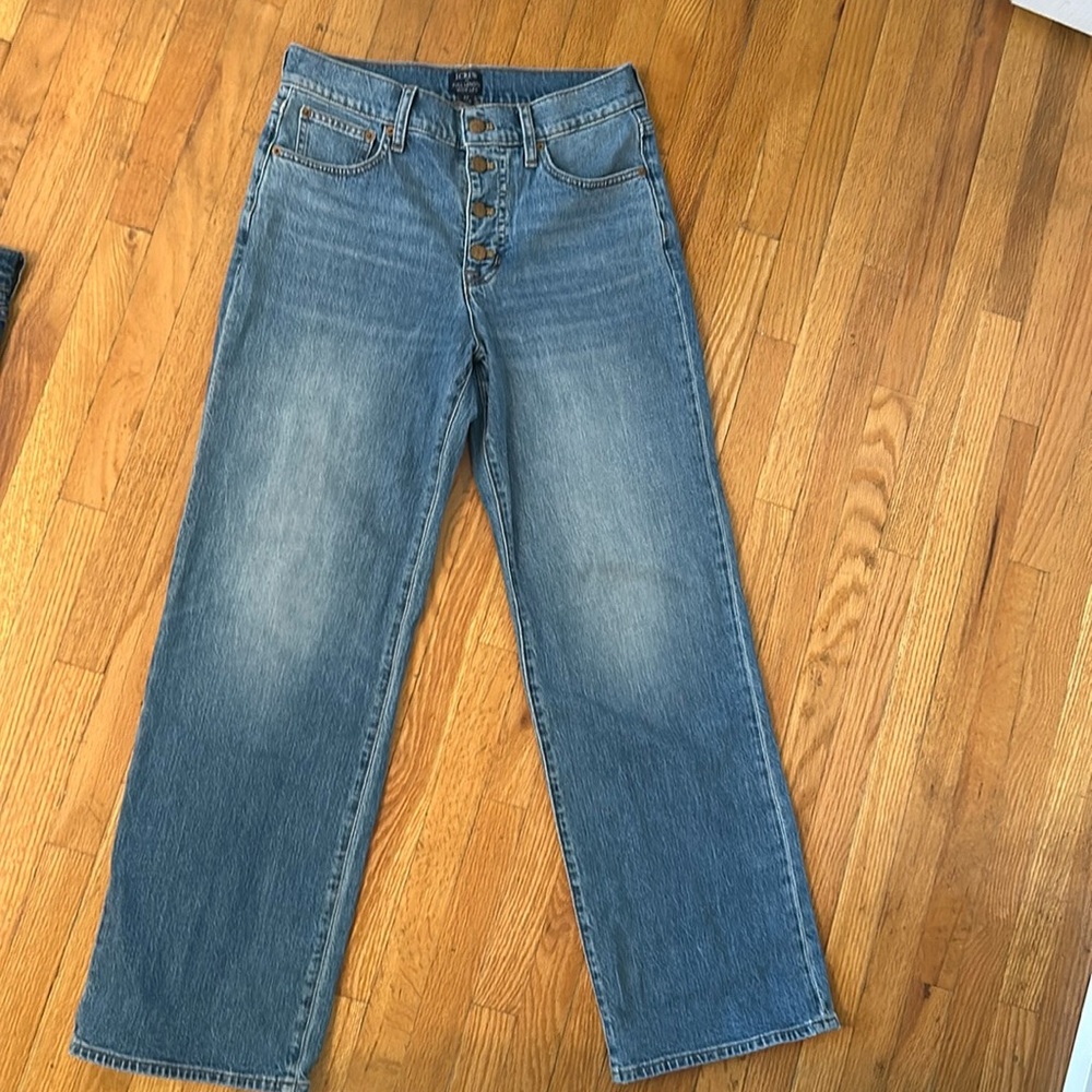 J. Crew | Full Length Wide-Leg Button Fly High Rise 27